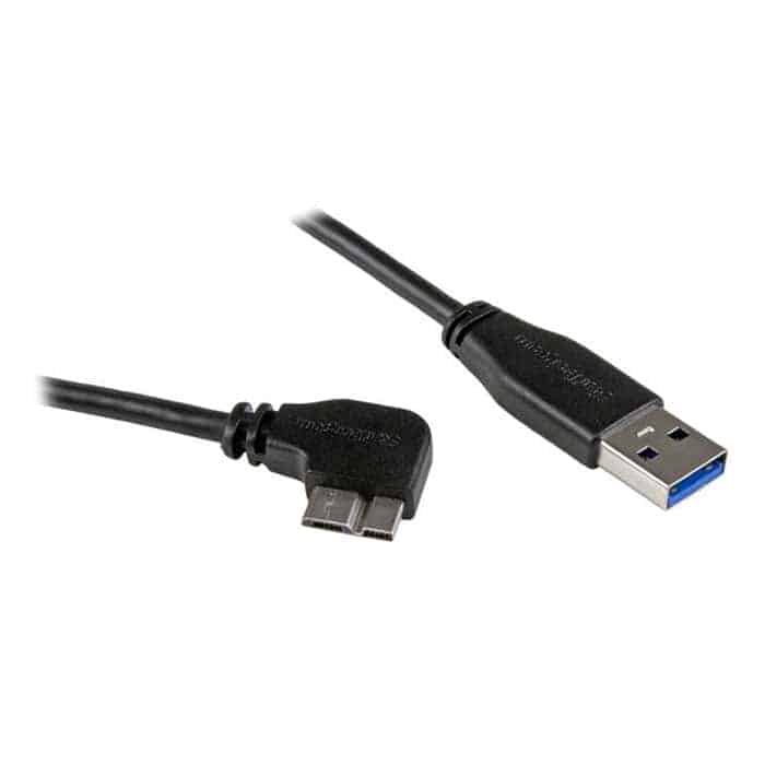 (image for) 1m USB 3.0 A to Micro B Right Angle Slim Cable from StarTech.com
